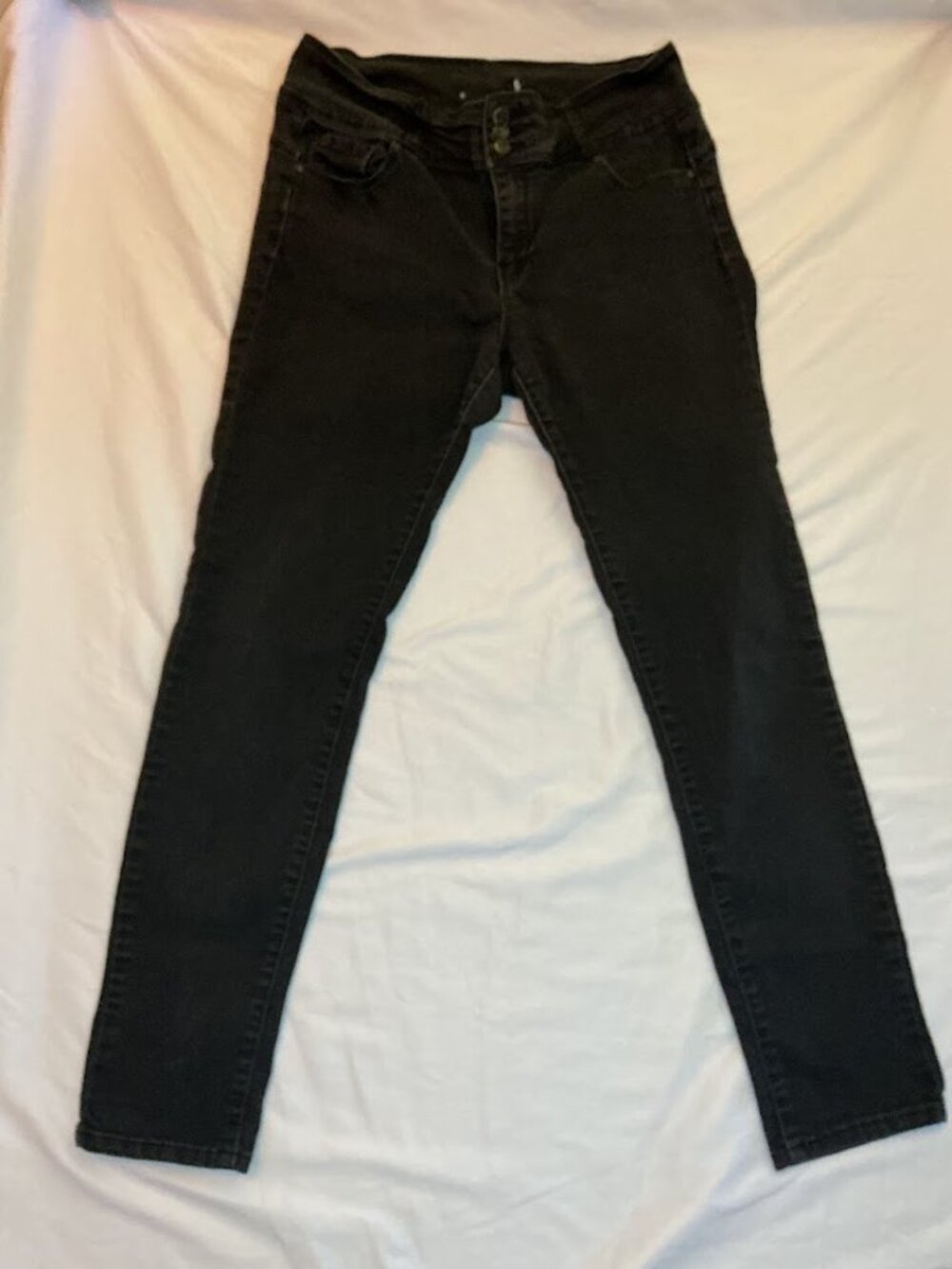 Wax Black Jeans, high rise, skinny size 15